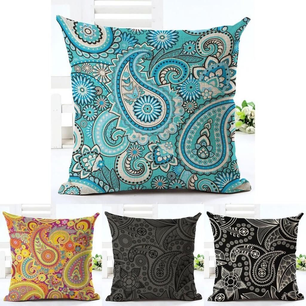 Exquisite Kissenbezüge mit Paisley-Print im Ethno-Stil für Vintage-Böhmische Sofadekoration