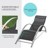 Three-Piece Curved Sun Lounger Set - Black