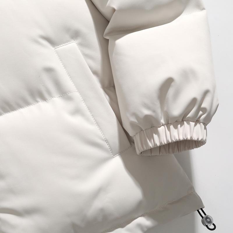 Límec stojáček Jednobarevná prošívaná bunda Bavlněná bunda Pánský pár styl Bavlněná bunda Jednoduchá prošívaná bunda s límcem stojáčkem