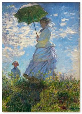 Poster (Claude Monet, Woman Walking with a Parasol) A4 Size Painting (Made In Japan) Interior Art Poster Wallpaper Masterpiece