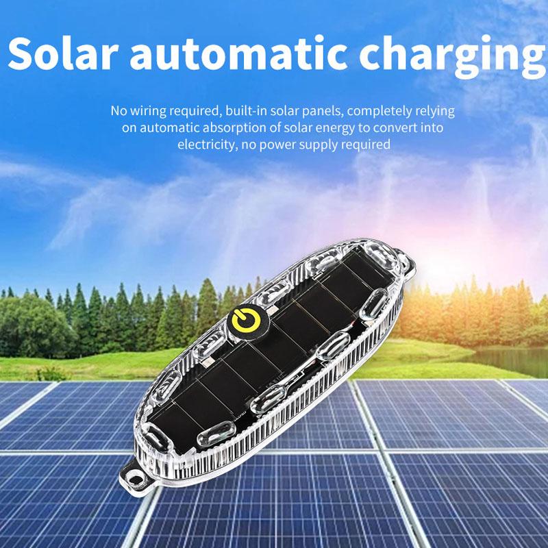 LED-Licht Solar-Nachtwarnlicht Sicherheitssimuliert Für Auto Motorrad Elektrofahrzeug Fahrrad Stroboskoplampe Warnlicht