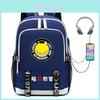 Assassination Classroom 16inch Laptop Backpack With Breathable Design And Geometric Prints For Students