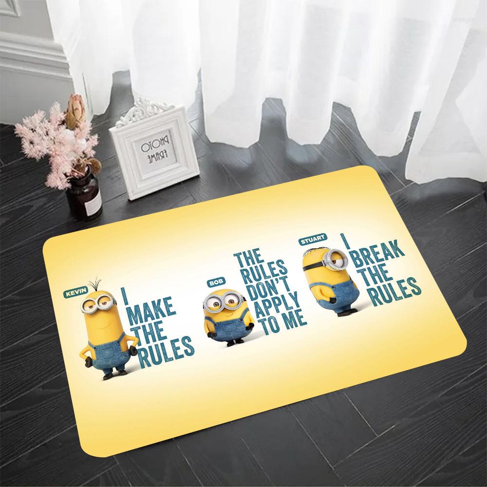 Zeichentrickfilme Minions Fußmatte Türvorleger Heimteppich Fußmatte Badezimmer Saugfähige Matten Rutschfeste Matten Heimdekorationszubehör