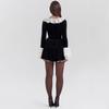 European & American Sexy Slim Lace U-neck Long-sleeve Dress