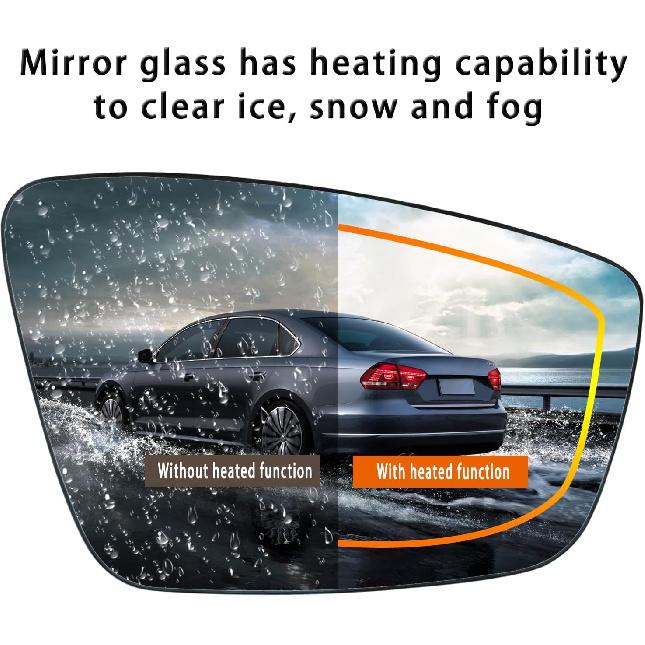 Passenger Side Mirror Lower Glass Replacement For 2011 2012 2013 2014 2015 2016 2017 2018 Volkswagen VW Passat Jetta Beetle - For Volkswagen VW