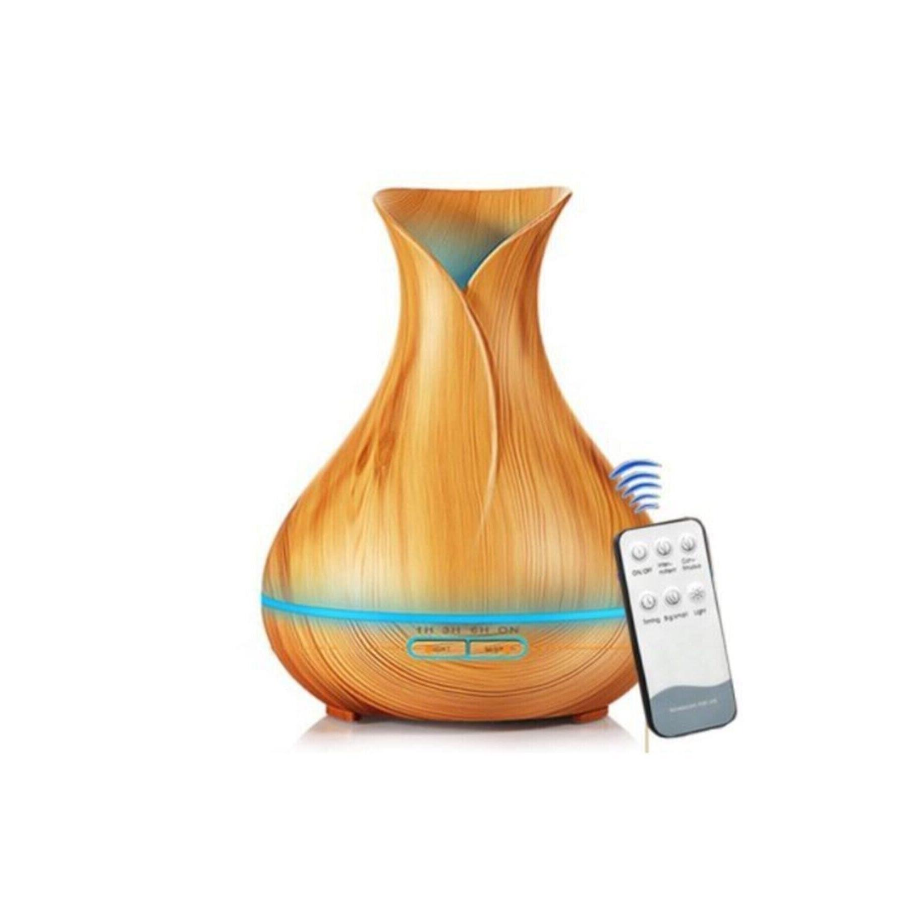 

FLQUE Ультразвуковой ароматический диффузор 7 цветов Светодиодный ароматический освежитель воздуха Увлажнитель воздуха 550 мл Черный