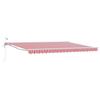 Electric Retractable Awning Red and White 5 X 3 M