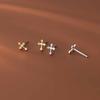 S925 Silver Cross Stud Earrings for Women Vintage Personality Jewelry Couple Date Party Gift New Fashion Accessories
