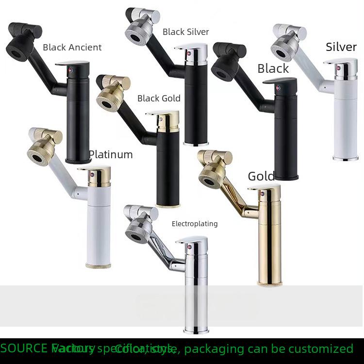 Baterie multifuncțională Lucky Cat pentru apă caldă/rece, pentru lavoare de blat