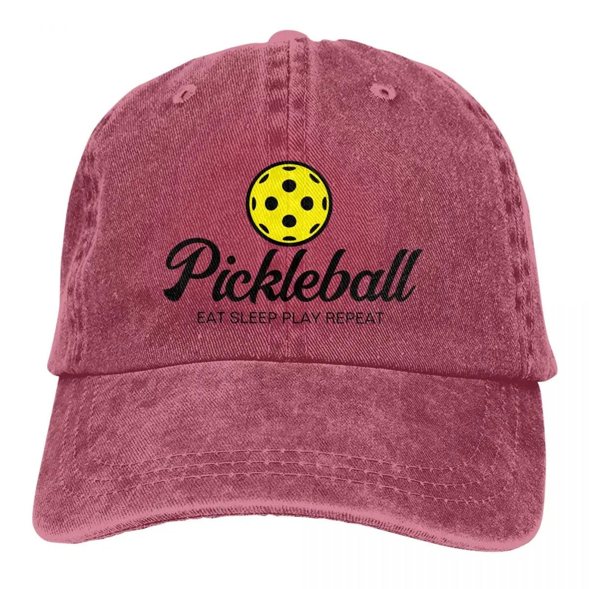 2026 Pickleball Lover Enthusiasts Baseball Cap Merch Fashion Distressed Denim Racket Paddle Sport Headwear Men Summer Hats Cap Adjustable& 8Y