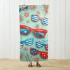 Summer Fruit & Popsicle Beach Towel, Super Absorbent Quick Dry Microfiber Bath Towel, Watermelon Ice Pop Print Towels Bathroom