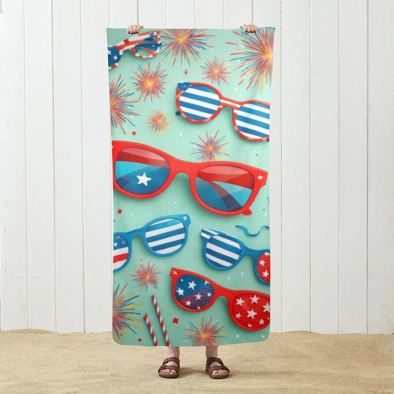 Summer Fruit & Popsicle Beach Towel, Super Absorbent Quick Dry Microfiber Bath Towel, Watermelon Ice Pop Print Towels Bathroom