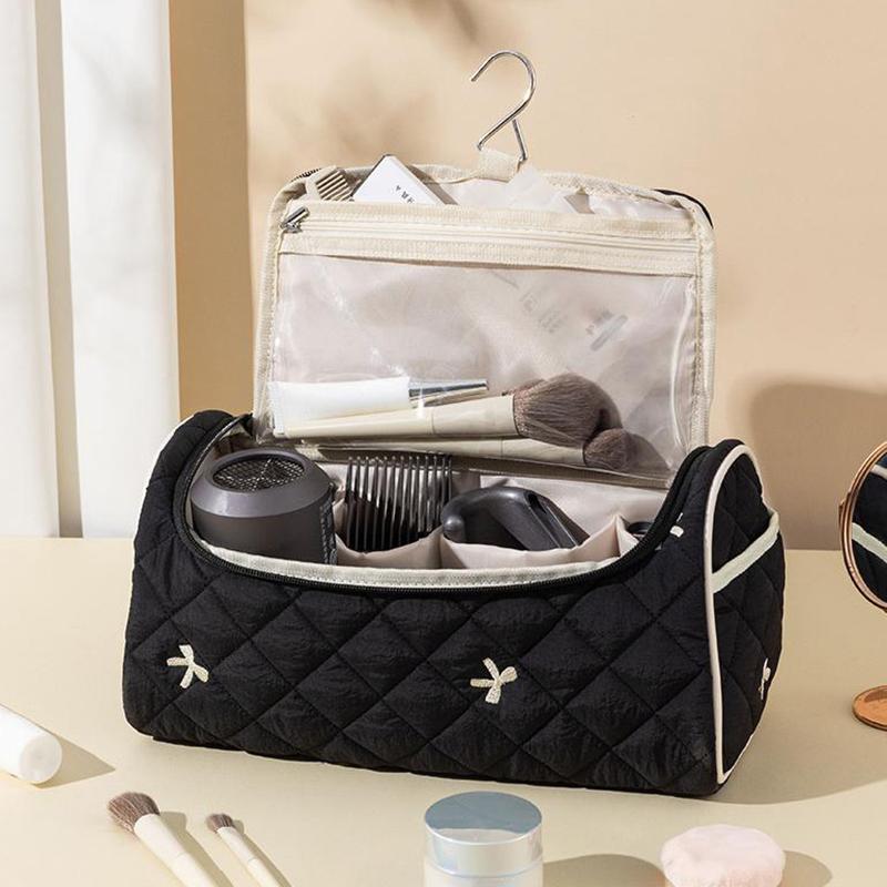 Quilted Travel Case For Dyson Airwrap Cotton Hair Tools Travel Bag Hangable Storage Bags With Hanging Hook