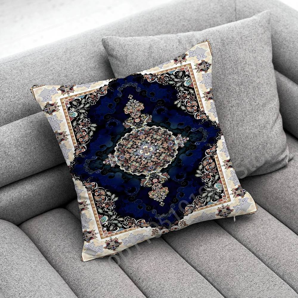 Persian Carpet Floral Pattern Throw Pillow Case For 50x50cm 40x40cm 55x55cm 45x45cm 30x30cm Square Bedroom Pillowcase Cover