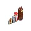 OUNONA Wooden Nesting Bear Dolls, Russian Traditional Matryoshka Set, Cute Handmade Animal Toys for Children, Playful Wooden Decorations, Set of 5