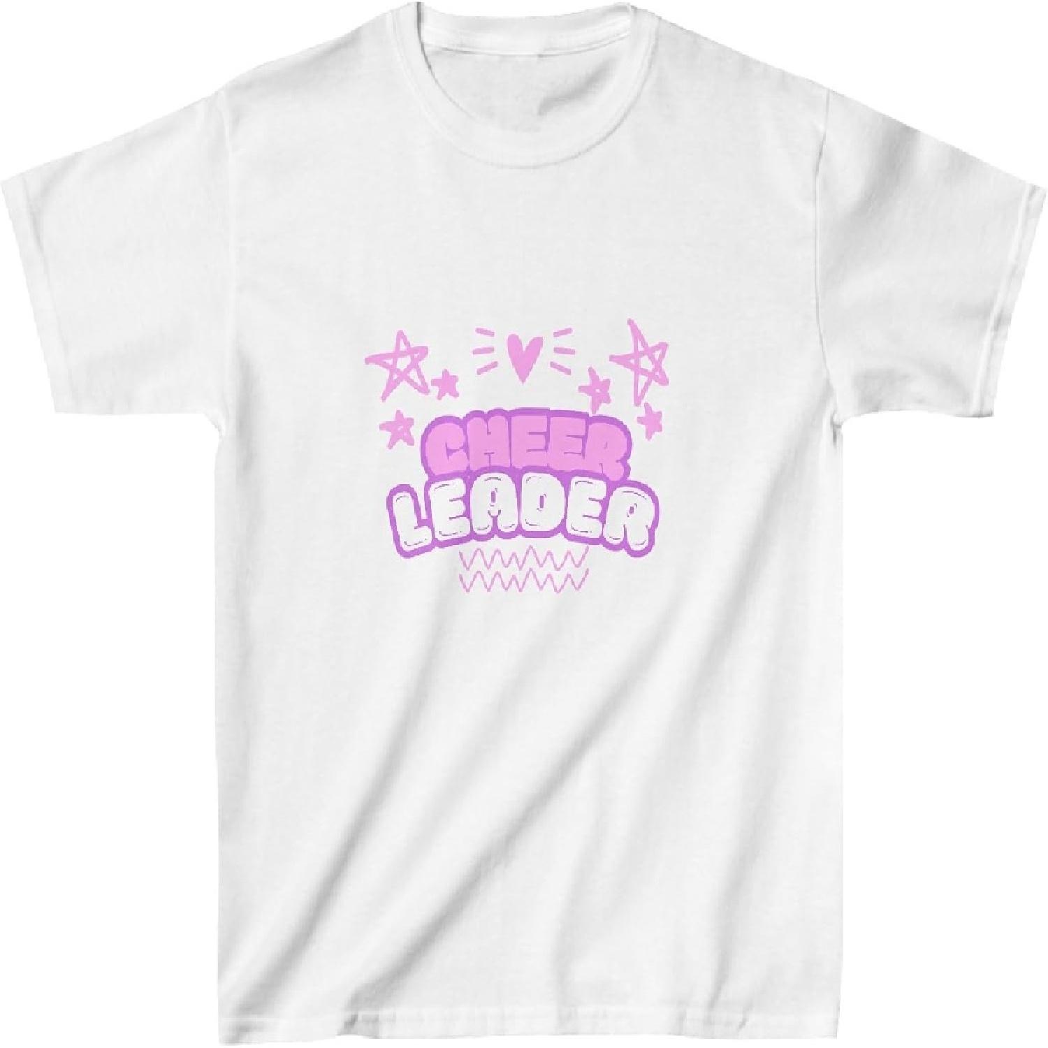 Cheerleader Graffiti Girls T-Shirt Trendy Street Art Style Graphic Tee for Kids - Cool Design for Girls XXXXXL белый