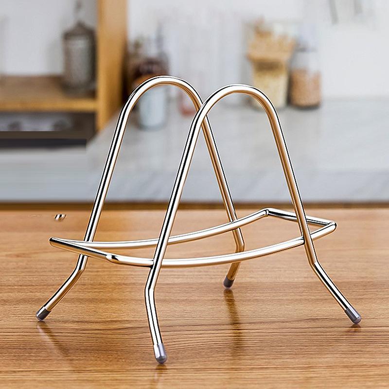 1Pieces Chopping Board Holder Stainless Steel Pan Lid Rack Cutting Board Stand Holder Kitchenware Organizer Outdoor Tableware