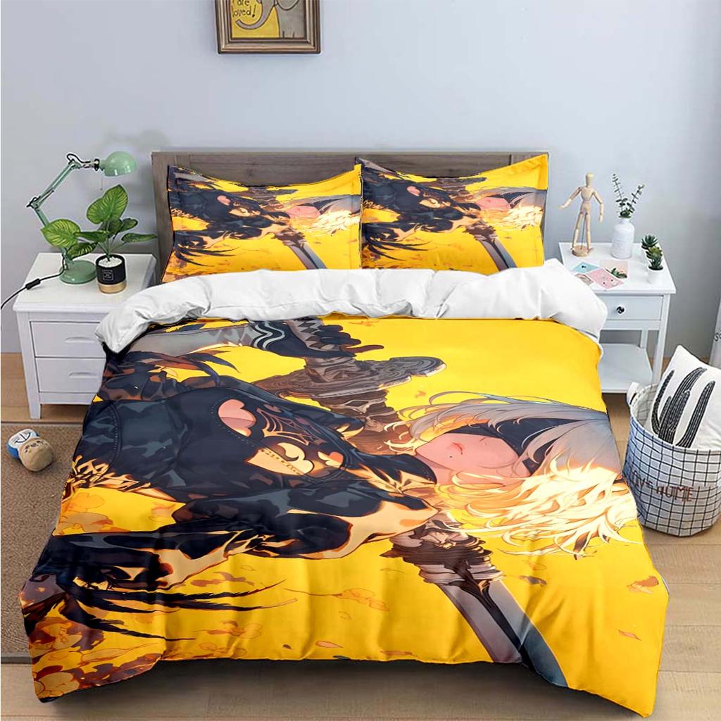 Comforter Famous Film Role A-Automata Nier Print Bedding Sets Bed Supplies Set Bed Comforter Set Bedding Set Luxury Gift