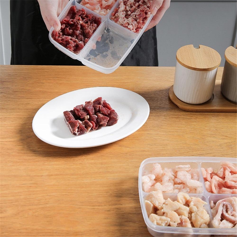 Portable Food Preparation Storage Box 4/5/6Grids Onion Ginger Fresh Storage
