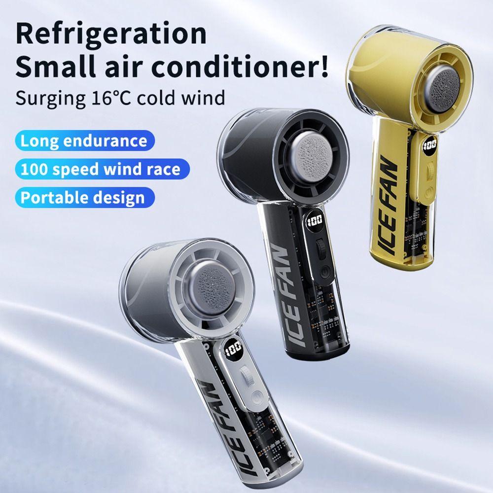 

3000mAh Battery Mini Handheld Fan USB Rechargeable Turbo Fan For Outdoor and Travel жовтий