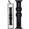 GlacierX Silicone Ribbed Black Smartwatch Strap for Apple Watch 42/44/45/49mm Black