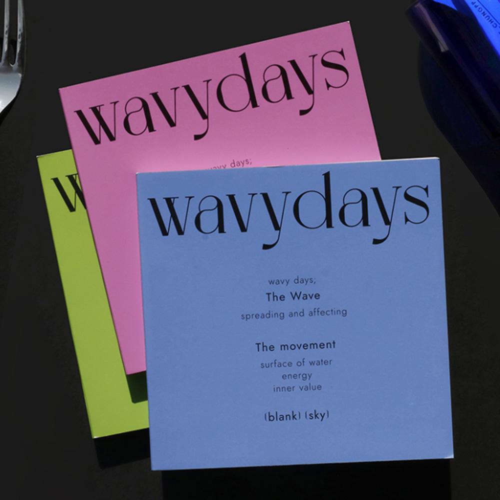 

KOREA BND WAVY DAYS Notebook V.3 M ПВХ-обложка, пустой блокнот, органайзер для заметок с бесплатной записью
