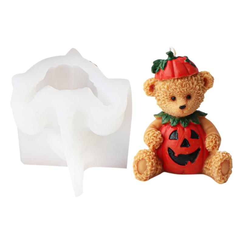 3D Bear Candle Mold Aromatherapy Candle Molds Epoxy Resin Wax Mould Handcrafted Gypsum Ornaments for Craft Enthusiasts