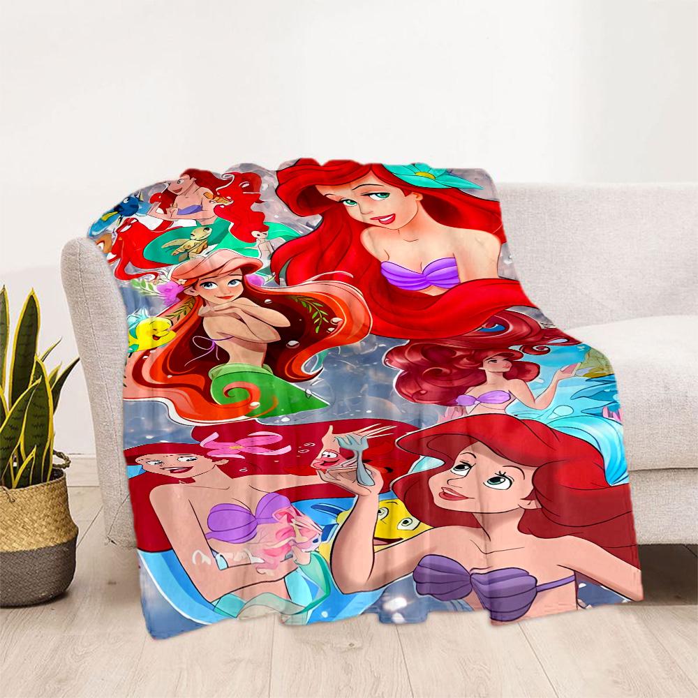 Underwater Mermaid Adventure Flannel Blanket-Soft and Suitable for Sofas,Beds,Offices,Travel,All Seasons,Great Gift for Holidays and Birthdays.