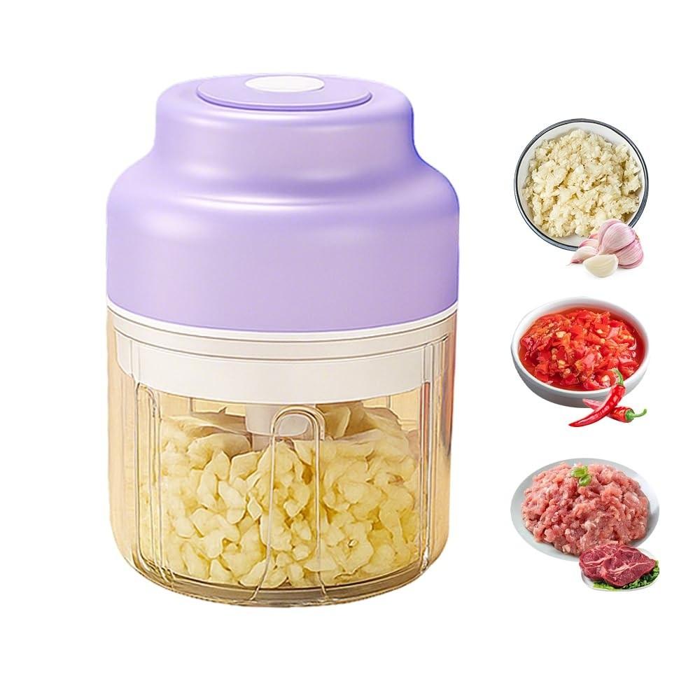 New USB Electric Garlic Chopper Mini Portable Veggie Chopper 320ml 250ml Meat Mincer Cooking Tool