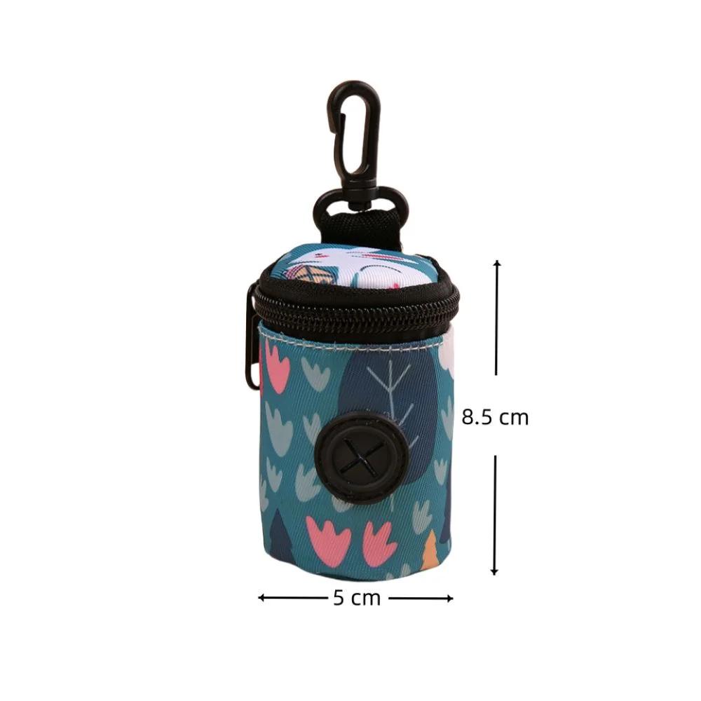 Hangable Dog Poop Bag Dispenser Zipper Portable Waste Bag Holder Dogs Walking Accessory Cute Garbage Bags Organizer Pet Supplies