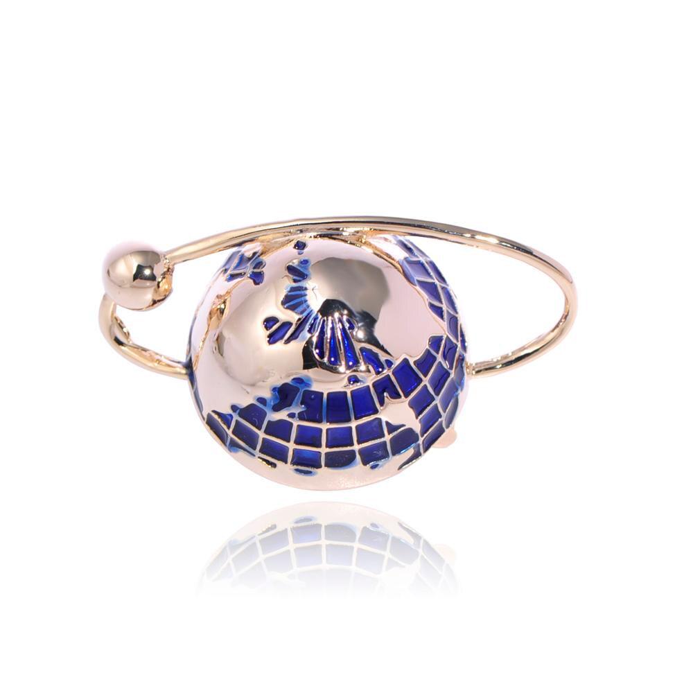 

Blucome Новое поступление, броши в виде глобус-телескопа для женщин, золотой цвет, эмалевый сплав, карта мира, аксессуары для свитера, брошь на воротнике, булавки синий