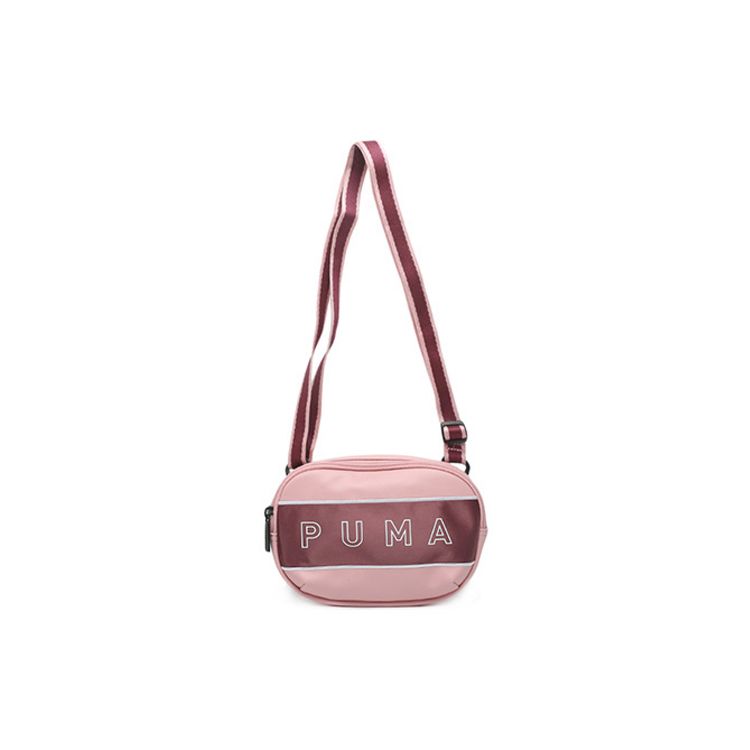 Puma Core Color Block Zipper Closure Fabric And Synthetic Leather Shoulder Bag Women Shoulder Bag Pink 077391-03 Pink