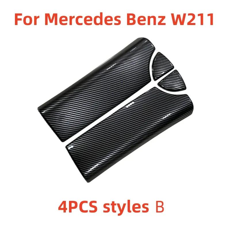 Carbon faser Auto Center Konsole Deckel panel Armlehne Box Trim Schutzhülle Aufkleber Für Mercedes Benz E klasse W211 2003-2008