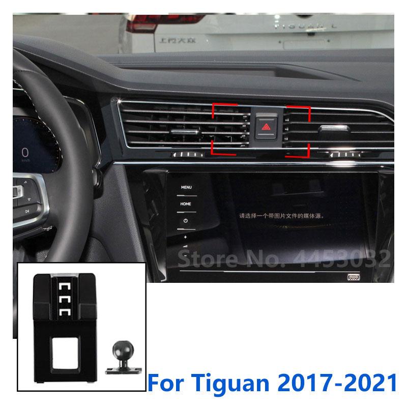 Specjalne Uchwyty 17mm Do Samochodu Volkswagen Tiguan Uchwyt Na Telefon GPS Wspierający Stały Wspornik Podstawa do Kratki Wentylacyjnej Akcesoria 2010-2022