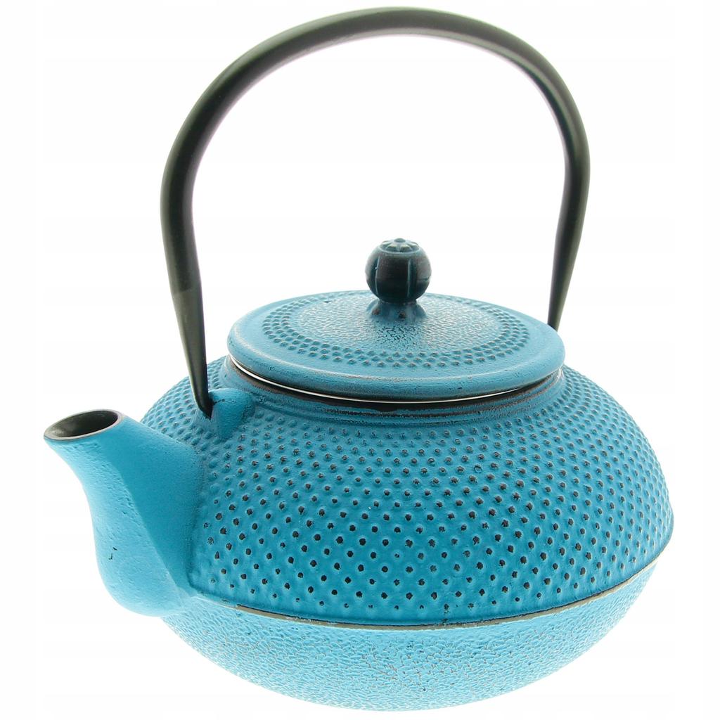 Cast Iron Kettle Blue 1.5 L Infuser With Strainer For Herbal Tea