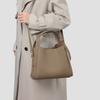 Viney Women's Handbag, Cowhide Bucket Bag, Crossbody Bag, Shoulder Bag, Gray
