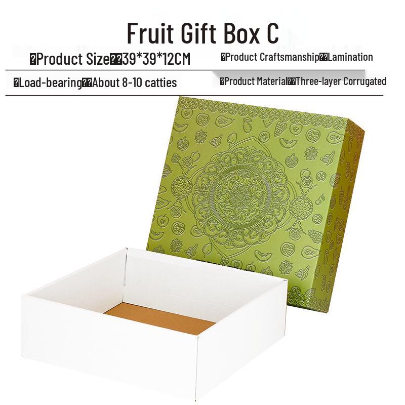 Ins Style Transparent Fruit & Flower Gift Box, 10 Jin Capacity, Leather Mixed Gift Box