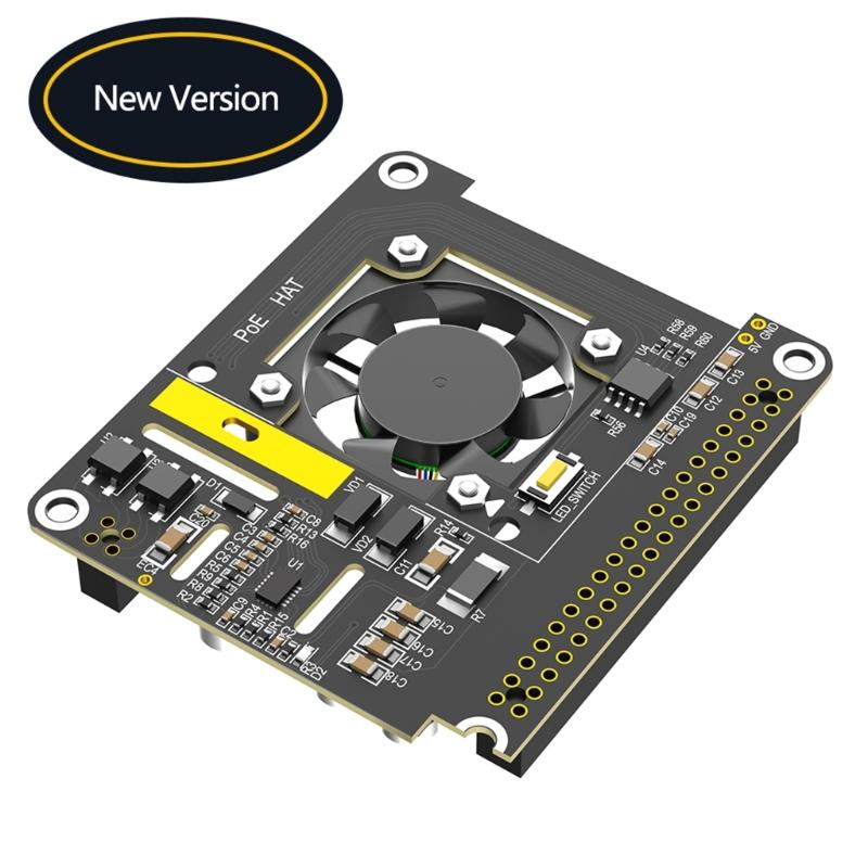 Computer Adapter Board 802.3Af/At GPIO POE HAT Expansion Board For RPi 5 for Versatiled Connection