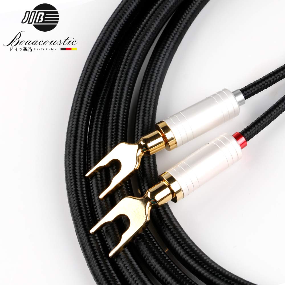 JIB Germany Banana Lug Lug Plug Speaker Theater Gray with Pure Copper pcs Hi-Fi Plug/Y Terminal/Y Cable/Amplifier/Subwoofer/Home etc. [Equipped Plug]