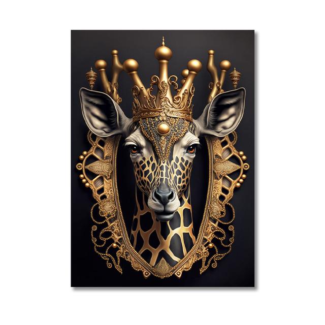 Metal Sculpture Gorilla King Canvas Painting Print Golden Lion Tiger Deer Bull Poster Art Animal Statue Picture Wall Decoration