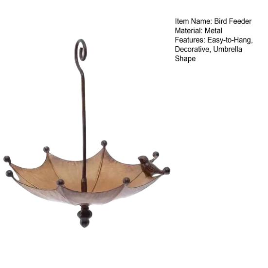 Umbrella Bird Feeder Decorative Bird Feeder Tray Bath with Hook Wild Bird Feeder for Hanging Outdoors Garden Backyard Hummingbirds