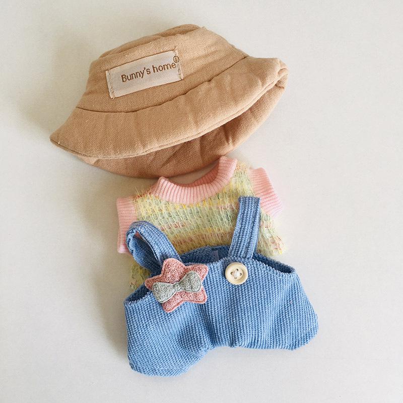 בגדי בובת קטיפה ויניל חמודה 17 ס"מ קופסה עיוורת - תליון LaBuBu שמלת אביזרים