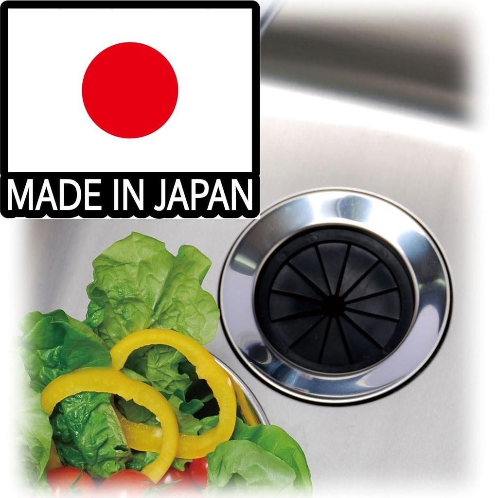 Belca Made In Japan Drain Lid Rubber for Sink 80 Types for Diameter 8cm Diameter X Height Black One Room Compact Kitchen Mini Kitchen Dishwasher Safe