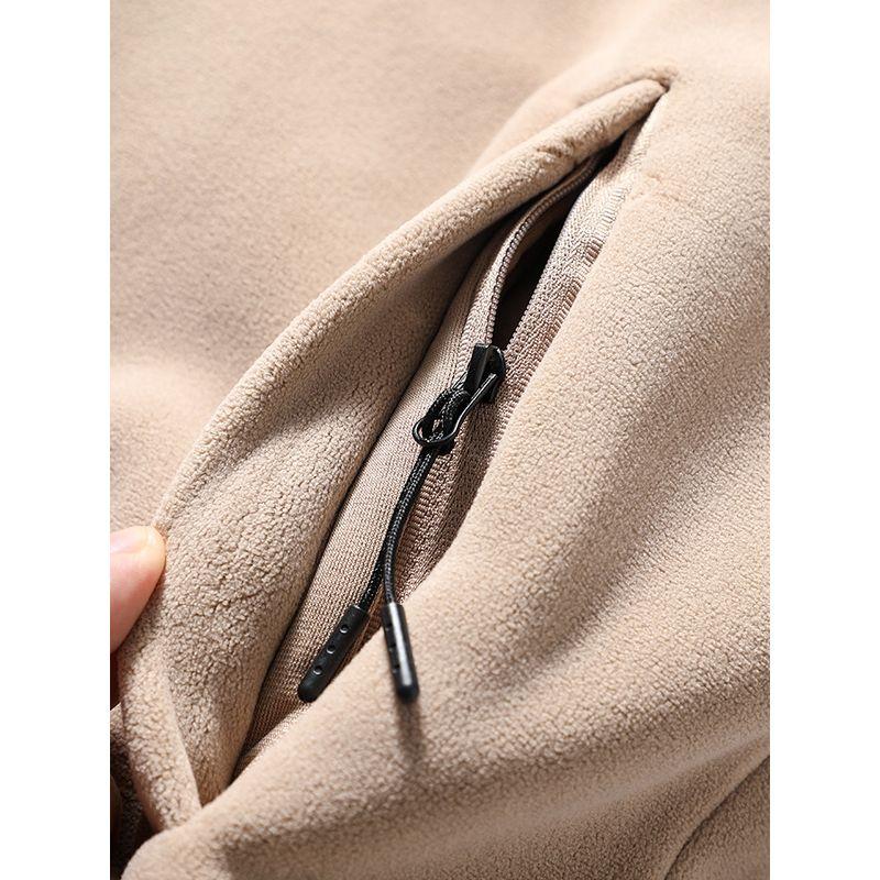 Men's Double-Sided Fleece Jacket Thickened Polar Fleece and Fleece Clothing Jacket Export Men's Stand Collar Cardigan Zipper Sweatshirt