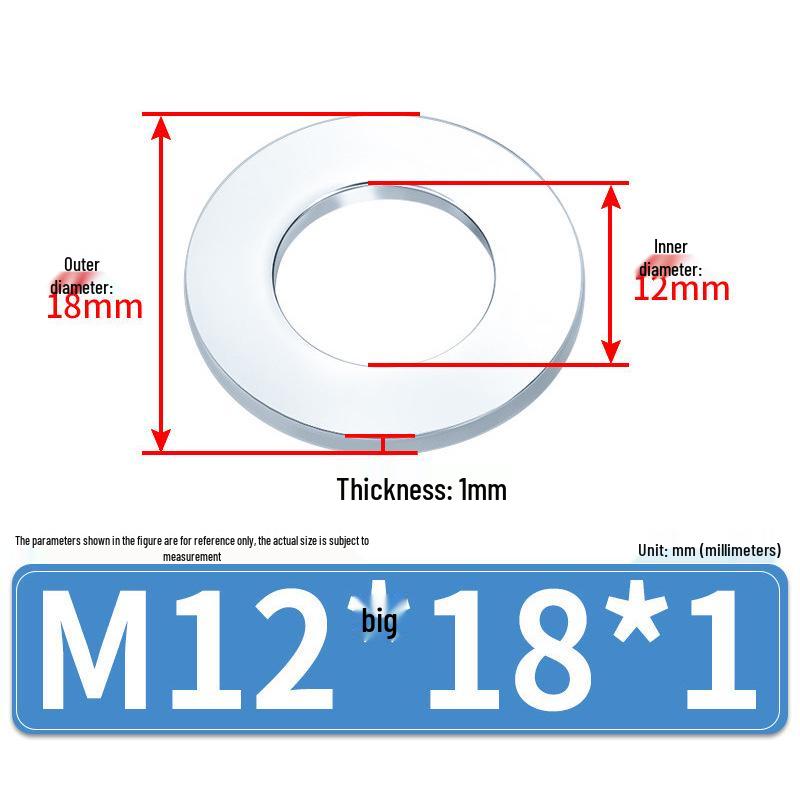 Extra Large Galvanized Metal Flat Washers - Sizes M1.6 to M14