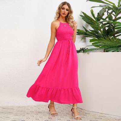 Women's Summer Temperament Sexy Halter Beach Dresses Skirt