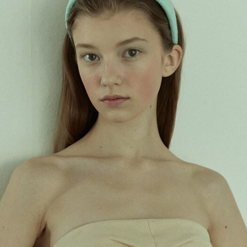 Elizabeth Moments Turquoise Green Tweed Headband