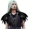 Faux Feather Cloak Adjustable Medieval Costume Accessory Medieval Party Cloak For Halloween Masquerades Event