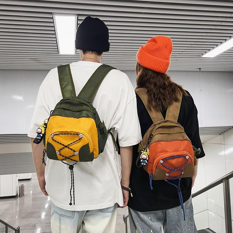 

Рюкзак Новый рюкзак для занятий спортом на открытом воздухе, сумка-мессенджер на одно плечо, трендовая контрастного цвета, большая вместительная детская школьная сумка