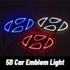 Car 5D LED Front Rear Light Emblem Sticker For Hyundai Genesis N-LINE I10 I20 I30 I40 IX20 IX35 Kona Getz Veloster Tucson Elantr KK10